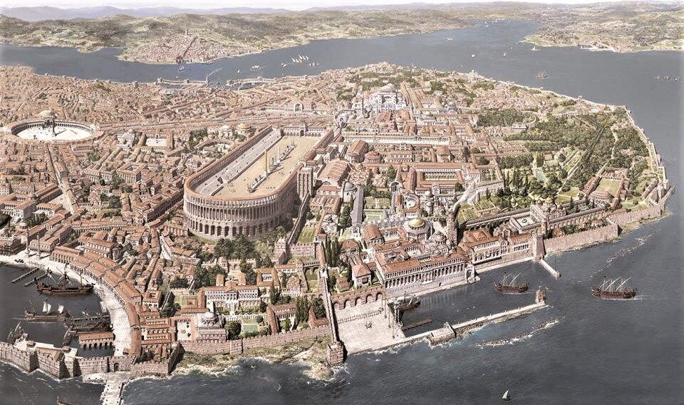 Вид на Константинополь, реконструкция Antoine Helbert