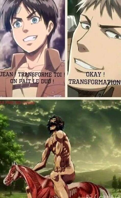 "Этот титан всегда и во все времена продолжал стремиться к свободе и бросался ради неё в бой. Его зовут -- Атакующий титан."...