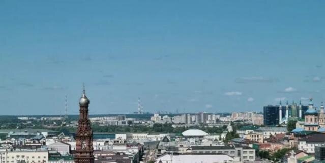    Улица Баумана и Богоявленская колокольня с высоты птичьего полёта.Анастасия Шефер.