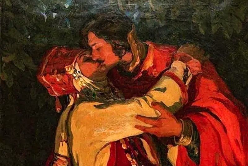 «Поцелуй», фрагмент, И. Горюшкин-Скоропудов