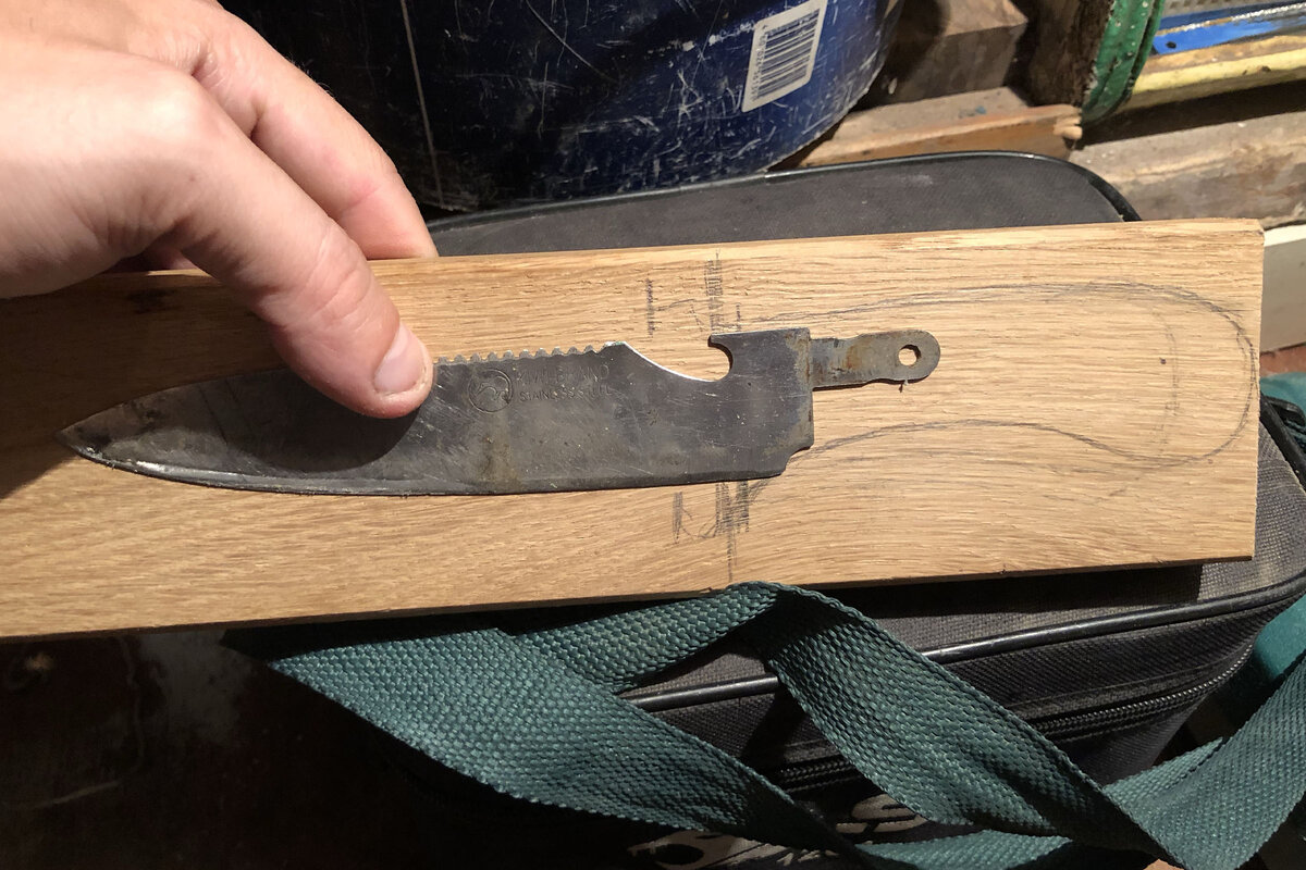 Изготовление наборной рукояти ножа из кожи