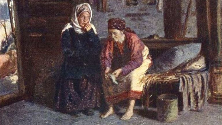 Архипов А.Е. "Посещение больной", 1885