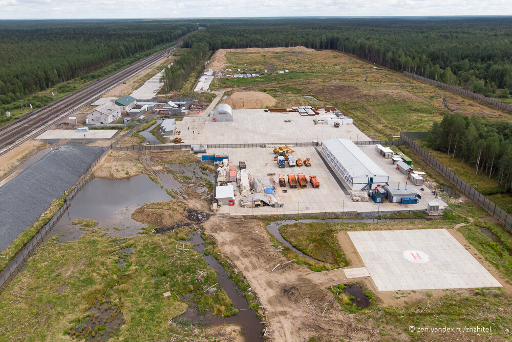 Площадка строящегося мусорного полигона в Шиесе, это несколько процентов от планируемой территории