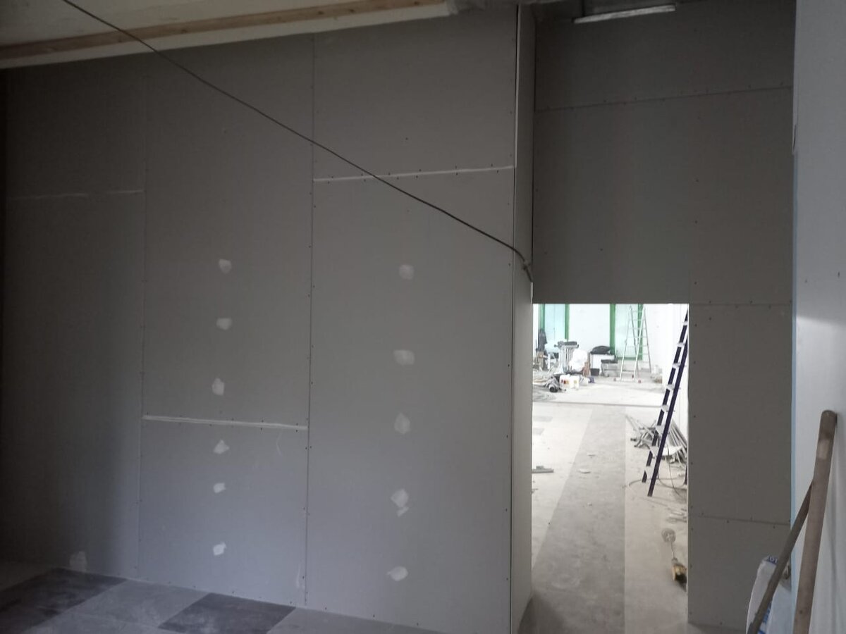 Гипсокартоновая стена в один слой без утепления 