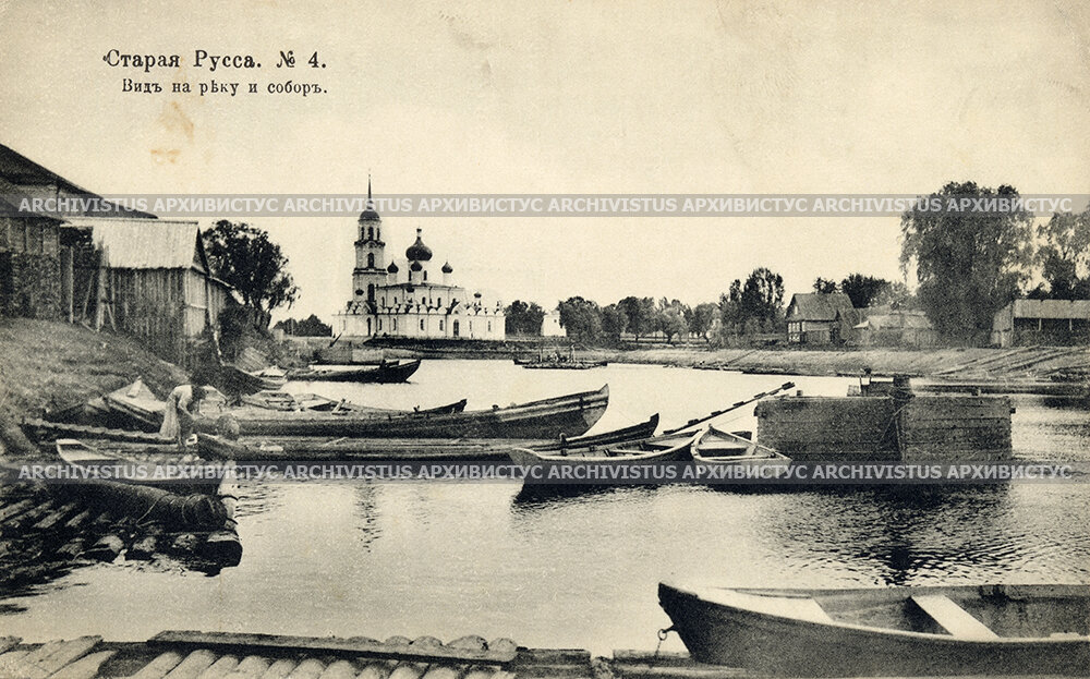  Воскресенский собор от Живого моста. Старая дореволюционная почтовая открытка