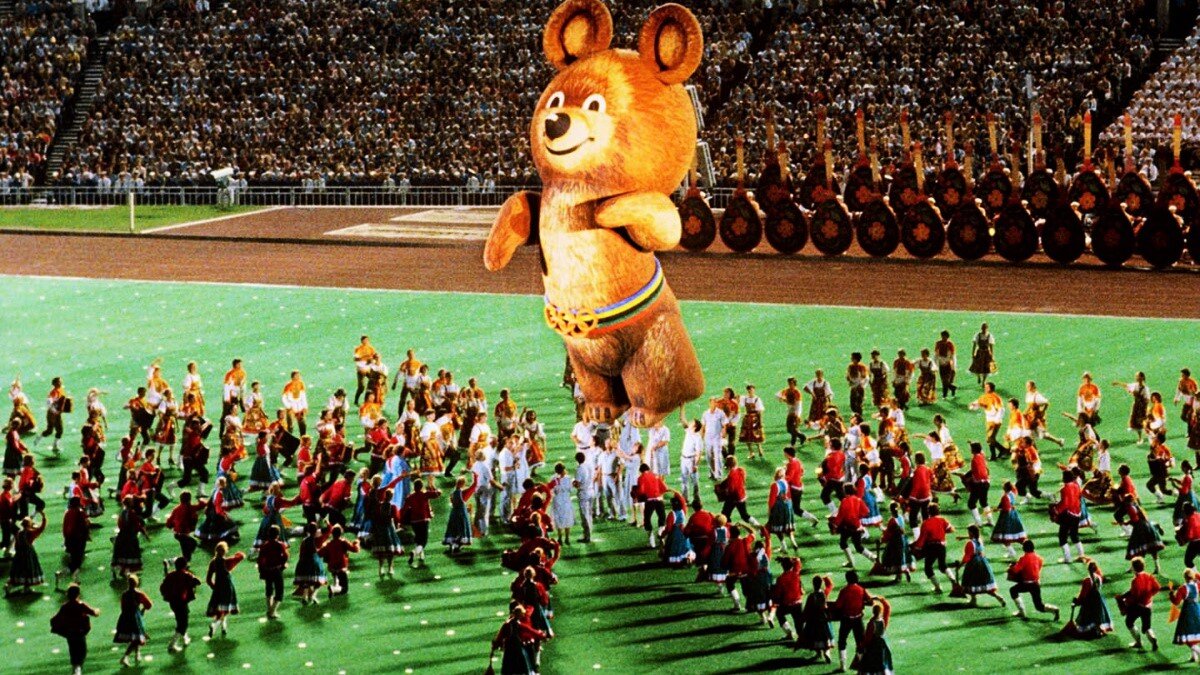 Церемония закрытия Олипиады-80.