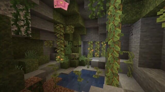 зеленый уголок в шахте