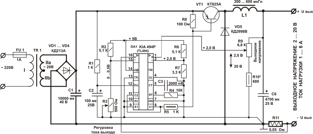 TL схемы: зарядное устройство из компьютерного БП