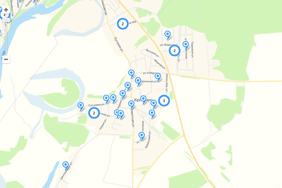 Карта заболеваемости в селе Криулино. Источник: 66.rospotrebnadzor.ru