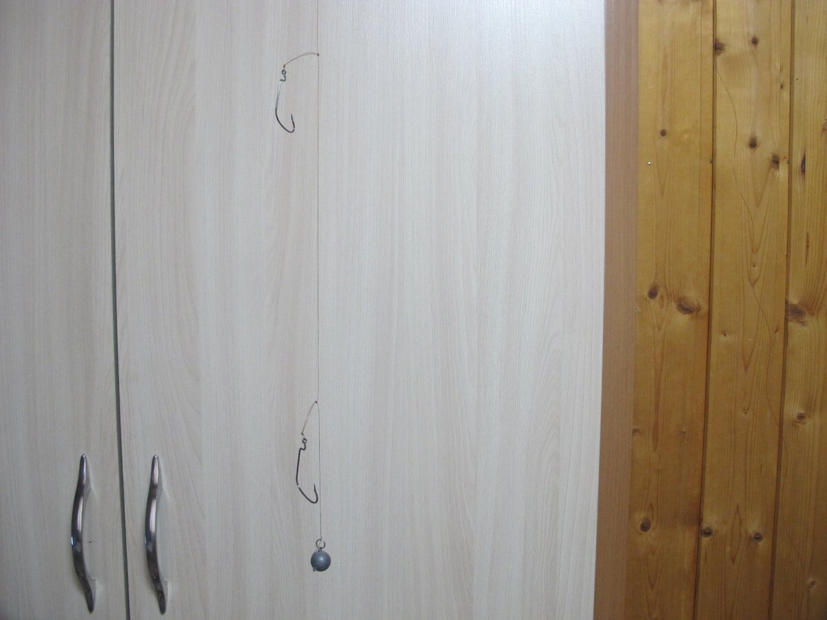 Самодур за 2 минуты. Леска и крючки для лучшей видимости. 