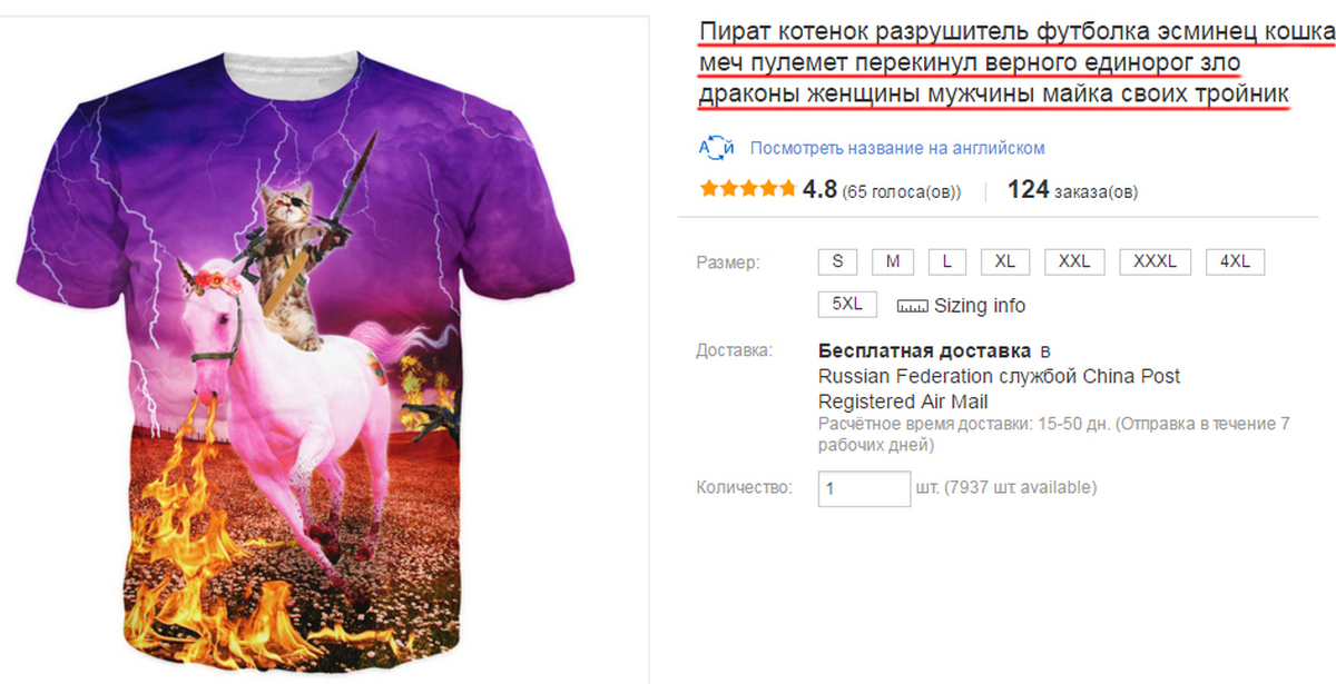 Алиэкспресс/ описание товара