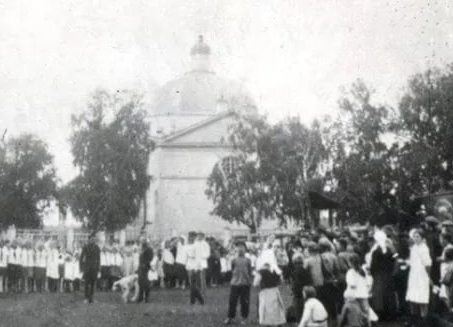 Церковь во имя Вознесения Господня 1846 года постройки в Сузуне, фото начала 20 века.