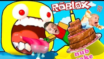 Нуб Ест торы!! ПОЖИРАТЕЛЬ ТОРТОВ в ROBLOX приключения мульт героя детский летсплей от FFGTV