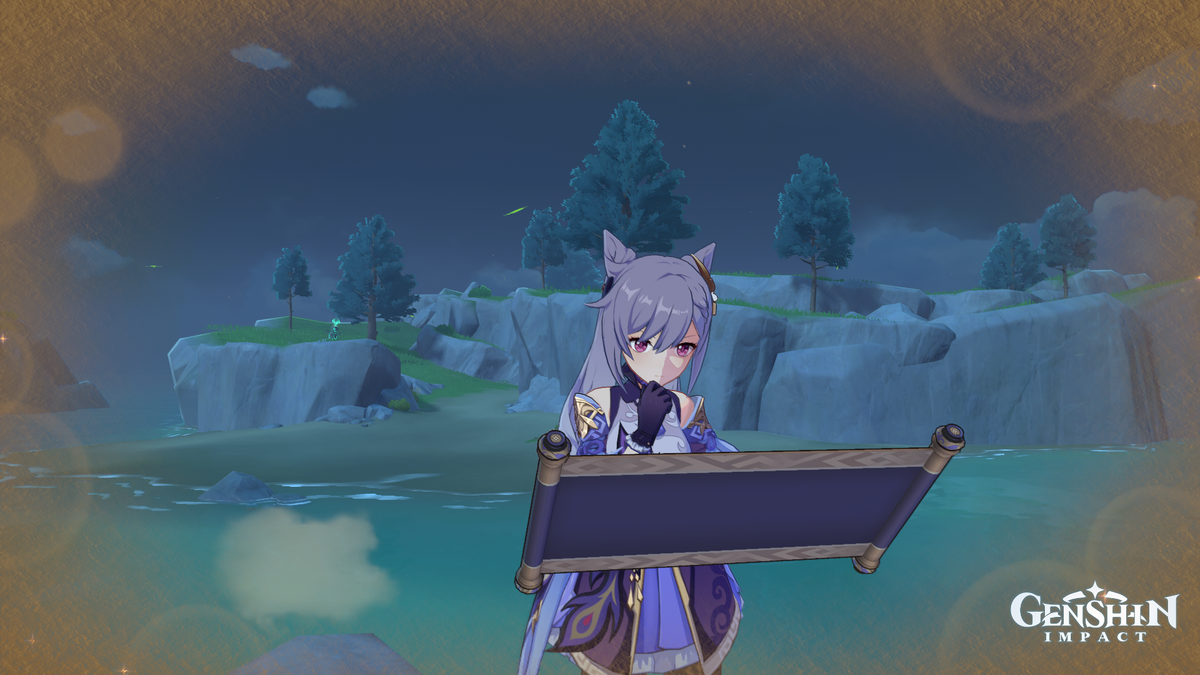 Это автор выбирает единицы из тонны))) Скриншот автора из личного архива, регион Мондштадт, локация мыс Веры, персонаж - Кэ Цин