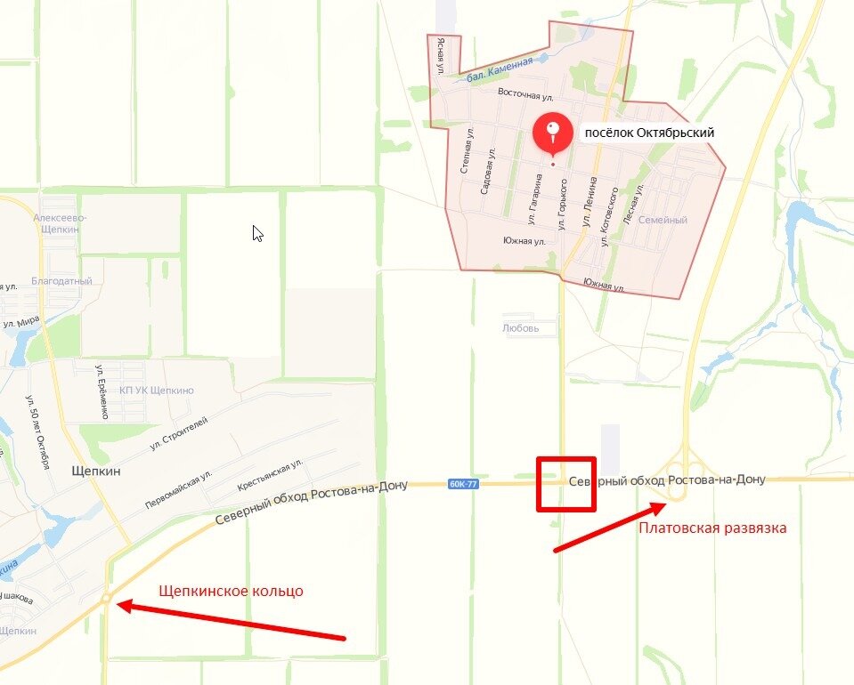 Первомайка ростов на дону. Схема Щепкинской развязки на Северном обходе.