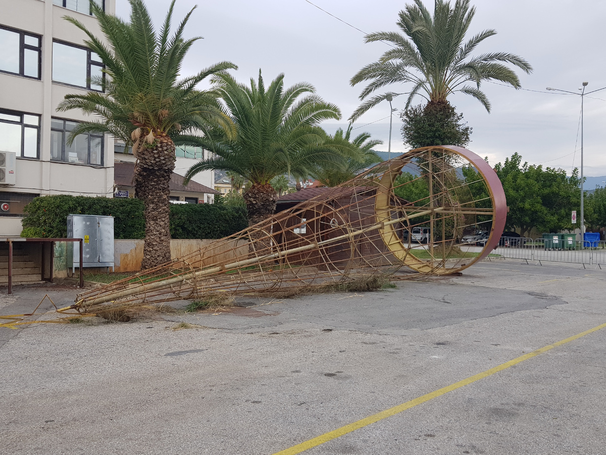 "Скелет" будущей новогодней красавицы, только что извлеченный из хранилища, где провёл 11 месяцев. Фото автора. 30.11.2021г.