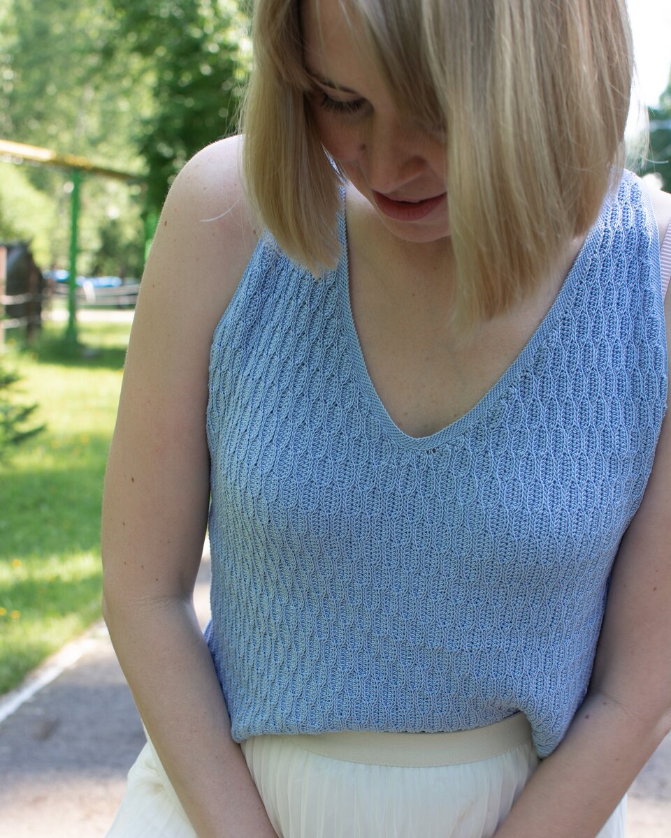 Топ-майка крючком. Автор Ксения Борисова