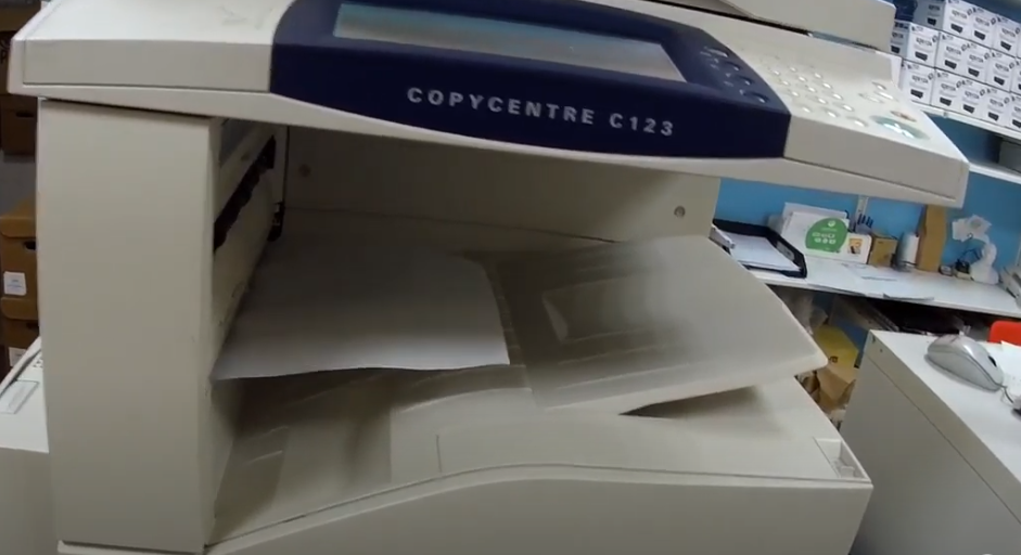 МФУ Xerox CopyCentre c123 с проблемой замятия бумаги. Ошибка - Paper Jam 077-901