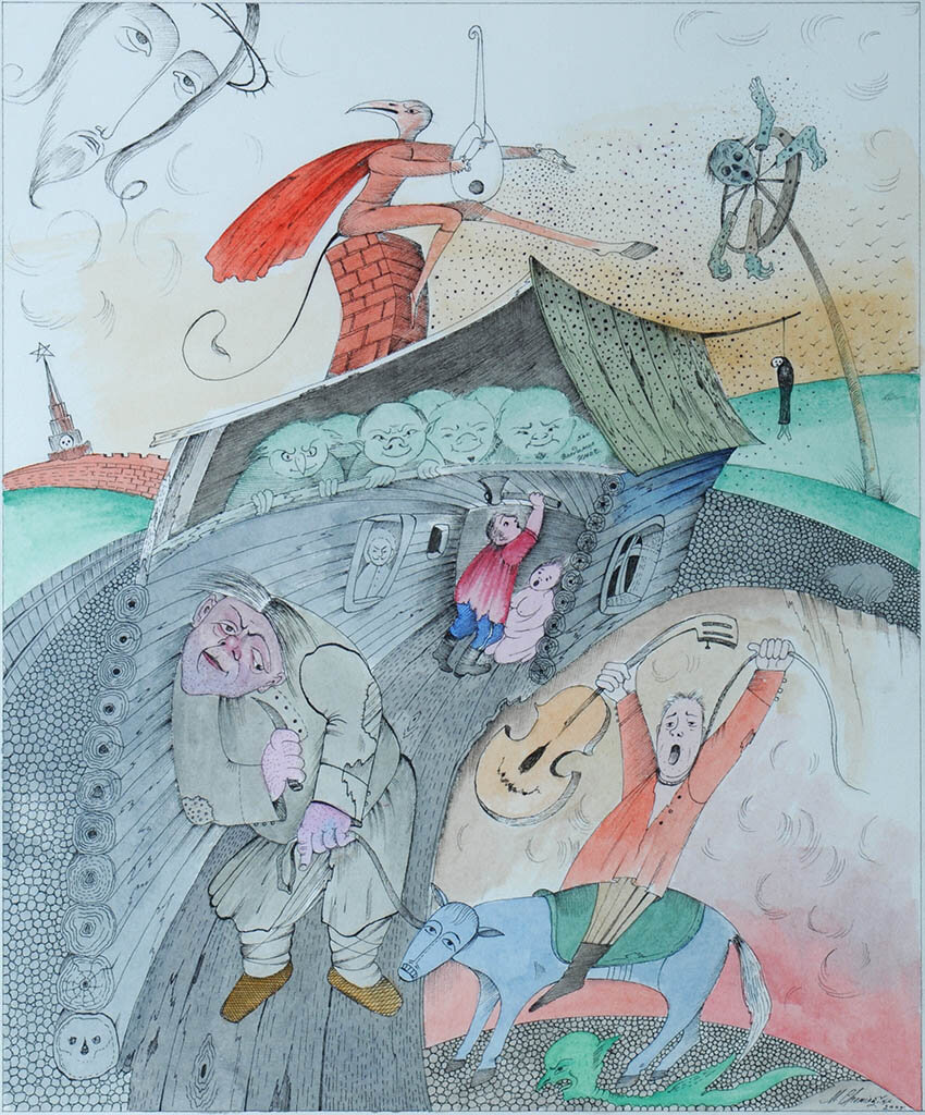 Чужой дом. Цветная литография. Из собрания «Библиотеки для чтения».