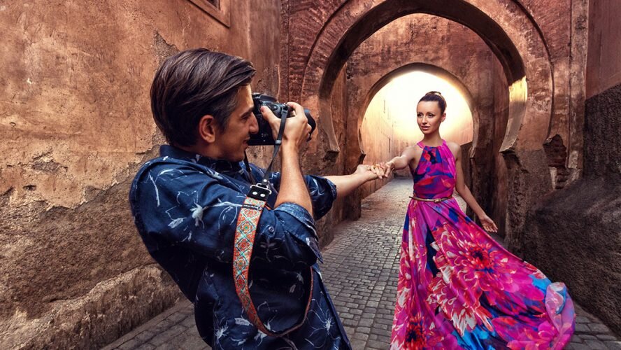 Мурад Османн со своей супругой во время съемки