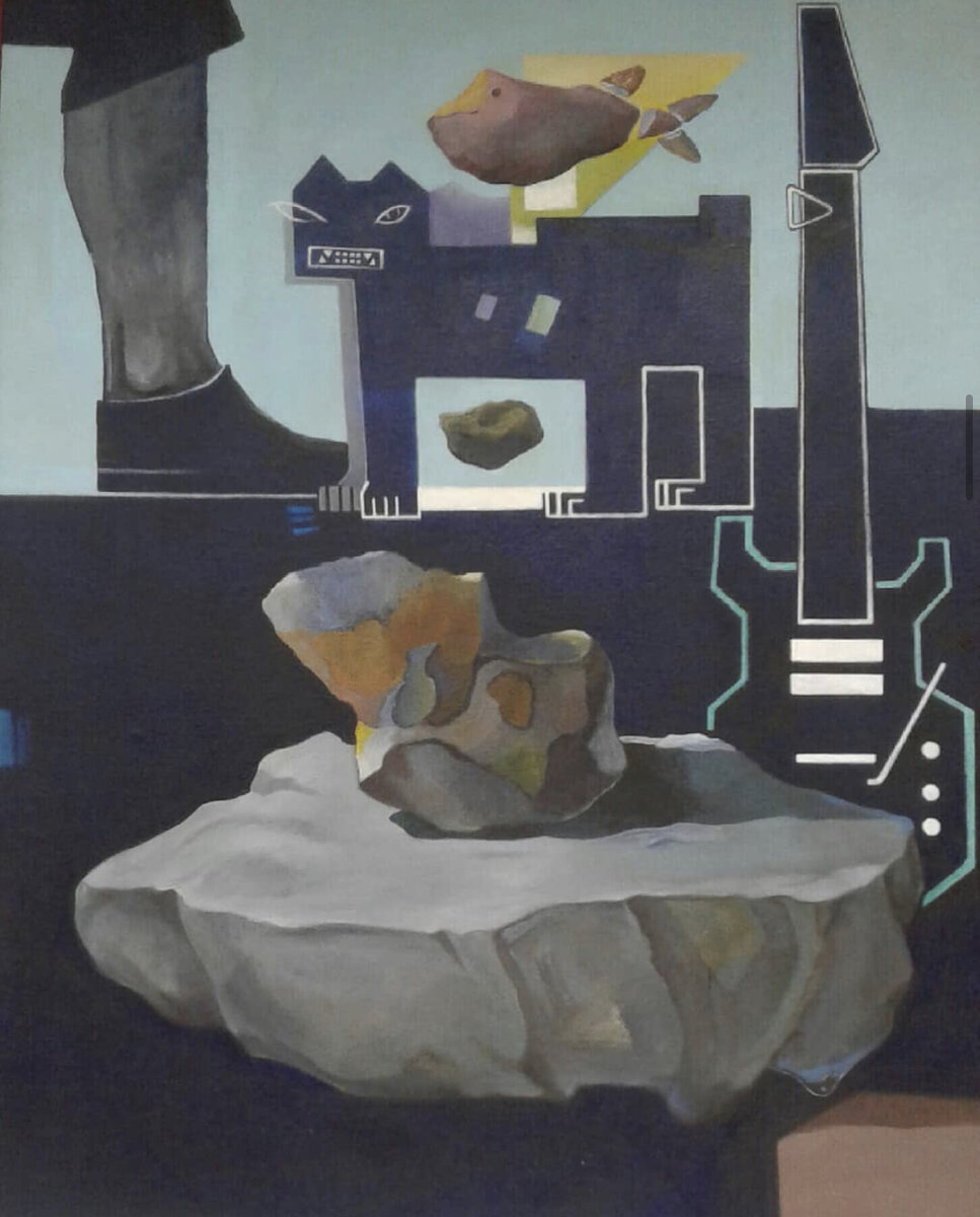 Хобби и профессия. Акрил на холсте. 100х120 см. Художник: ROCKMAN. Фото из архива художника.