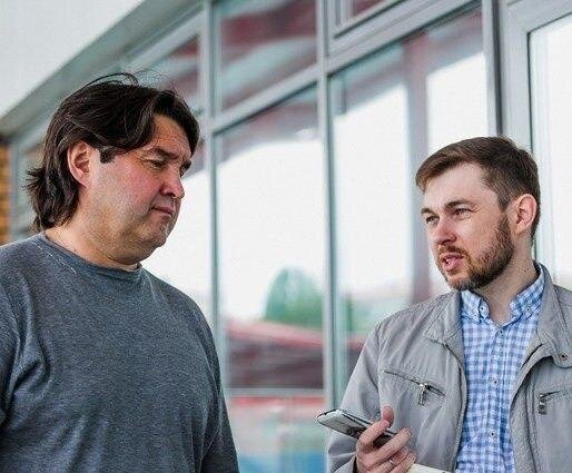 Шамиль Газизов и Андрей Юртаев на стадионе "Нефтяник"