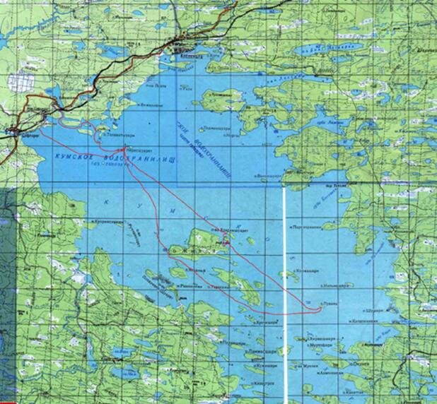 Карта глубин сегозера в карелии