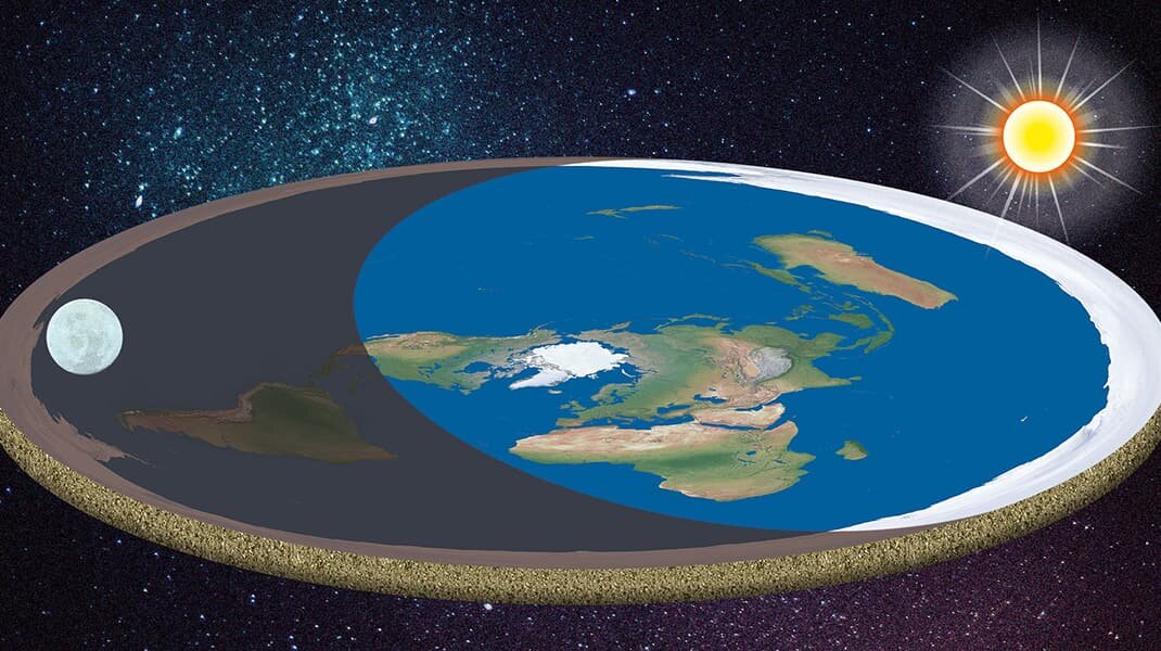 Карта теории плоской земли