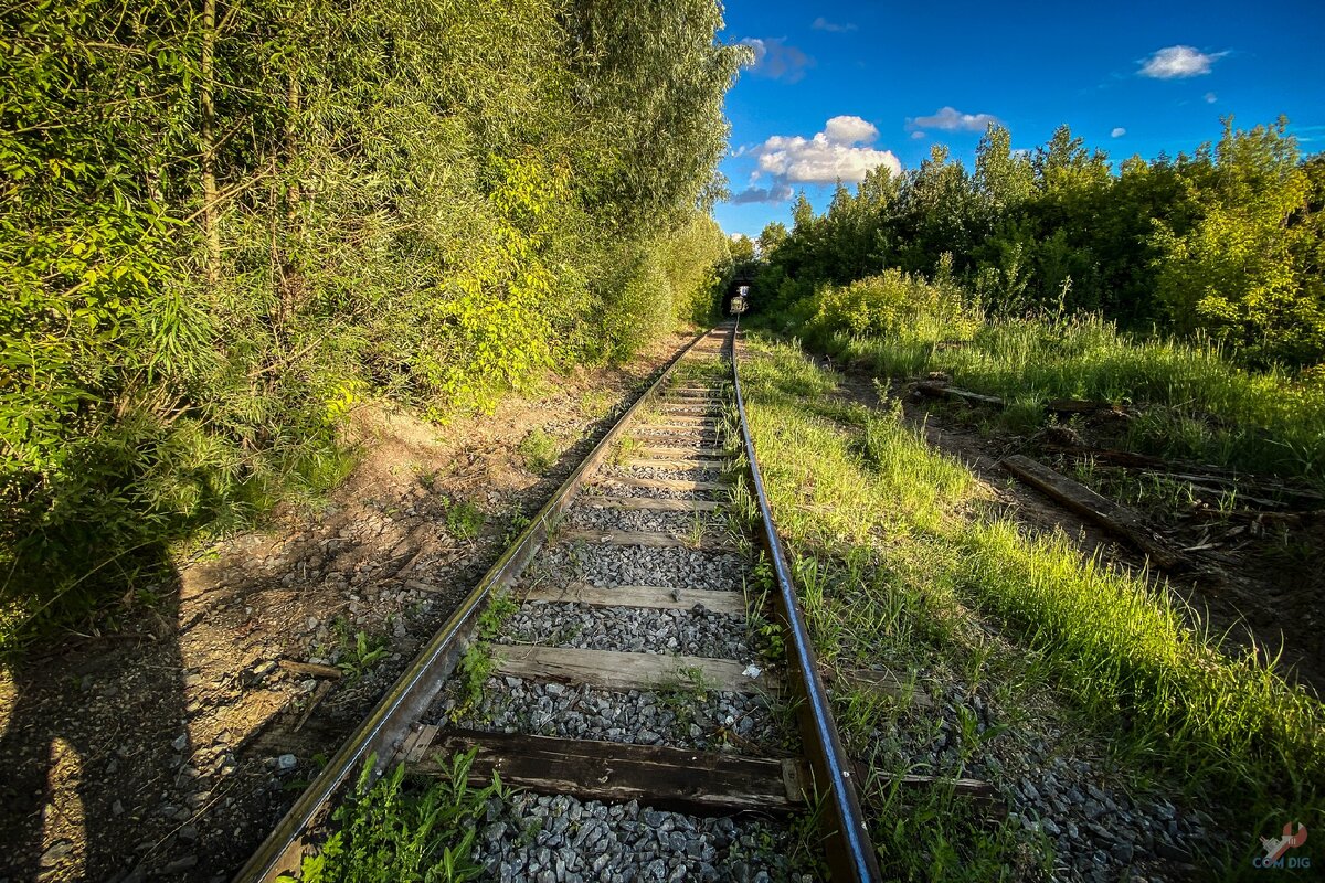 Железнодорожные пути в промзоне. 