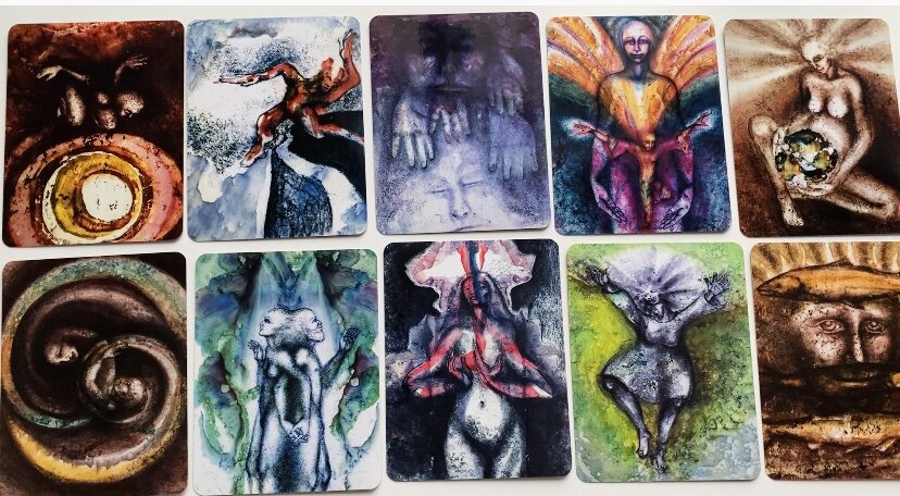 Гадание онлайн на картах: Невидимые нити ваших отношений. Один из вариантов. Фото автора 