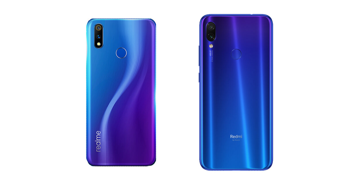 Realme C3 (слева) и Redmi Note 7 (справа). Похожи, не так ли?