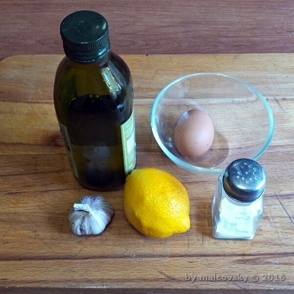 Ингредиенты для айоли