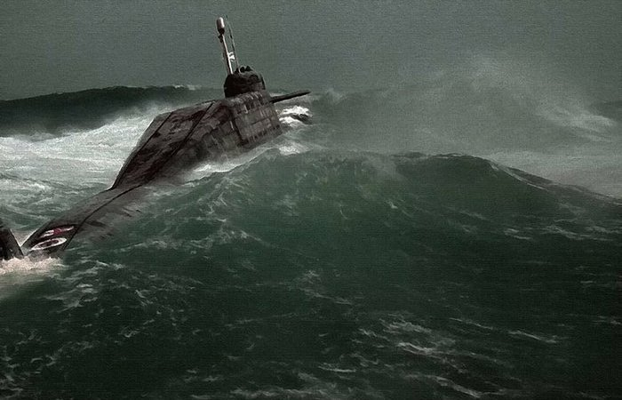 На какой глубине должна находиться подводная лодка, чтобы не пострадать во время шторма 