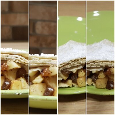 Ленивый штрудель с яблоками