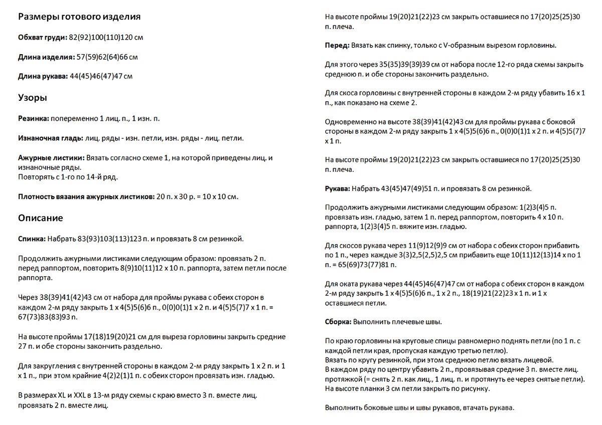 Описание к Лимончику №1. Листайте галерею, чтобы посмотреть схемы узоров и выкройку ➔