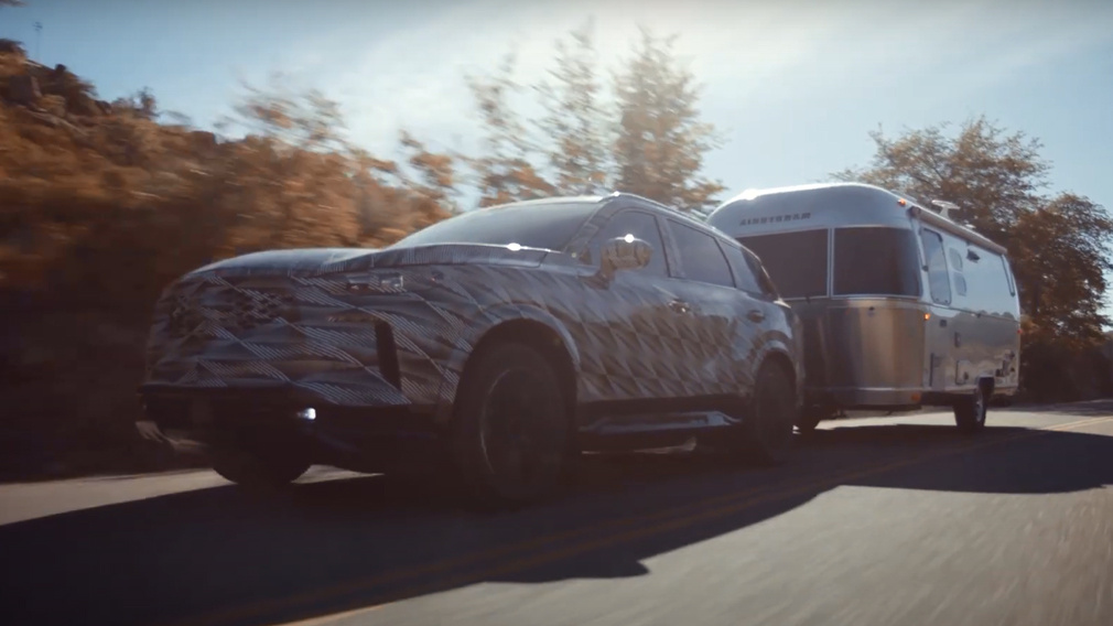 Прототип нового Infiniti QX60, скриншот с ютуб-канала марки  Infiniti