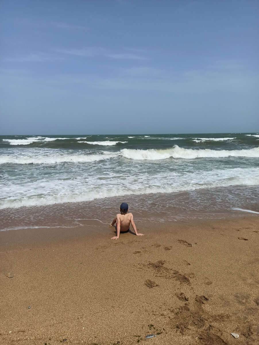 Пляж в Каспийске.