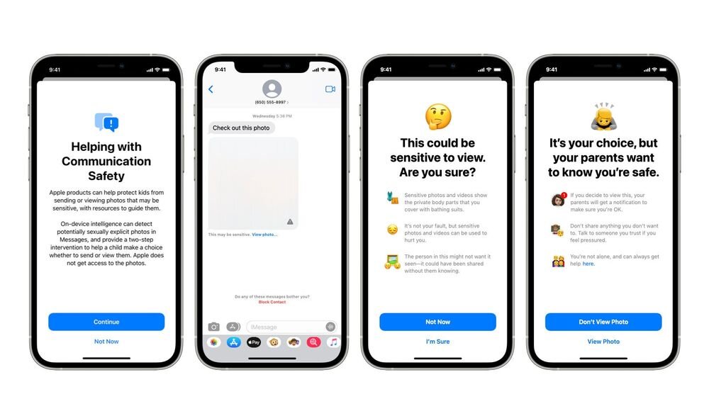 iPhone будет оповещать родителей об отправке и получении детьми интимных фото