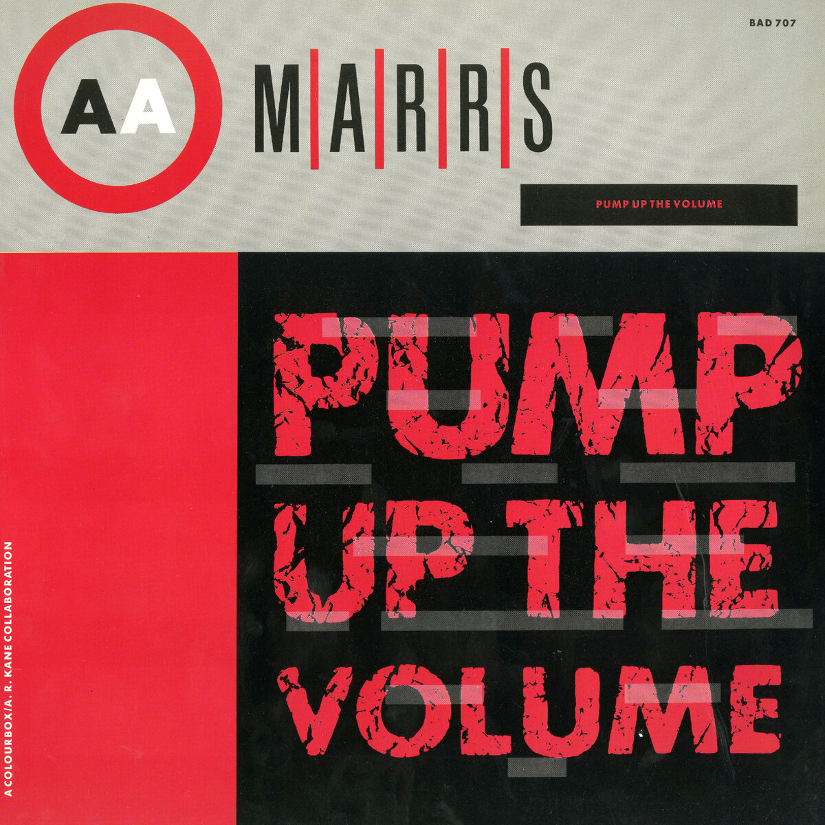 Обложка сингла "Pump Up The Volume" британского музыкального проекта M|A|R|R|S