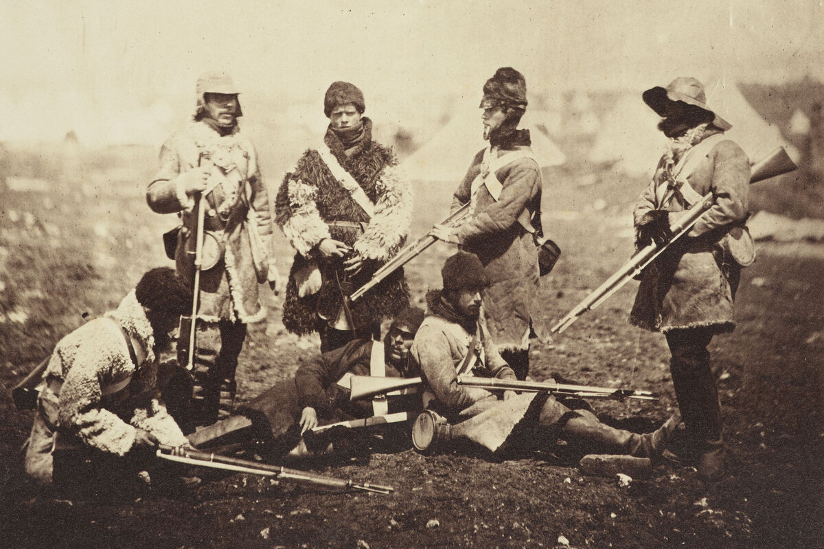 Британские солдаты 68-ого полка в зимних одеждах