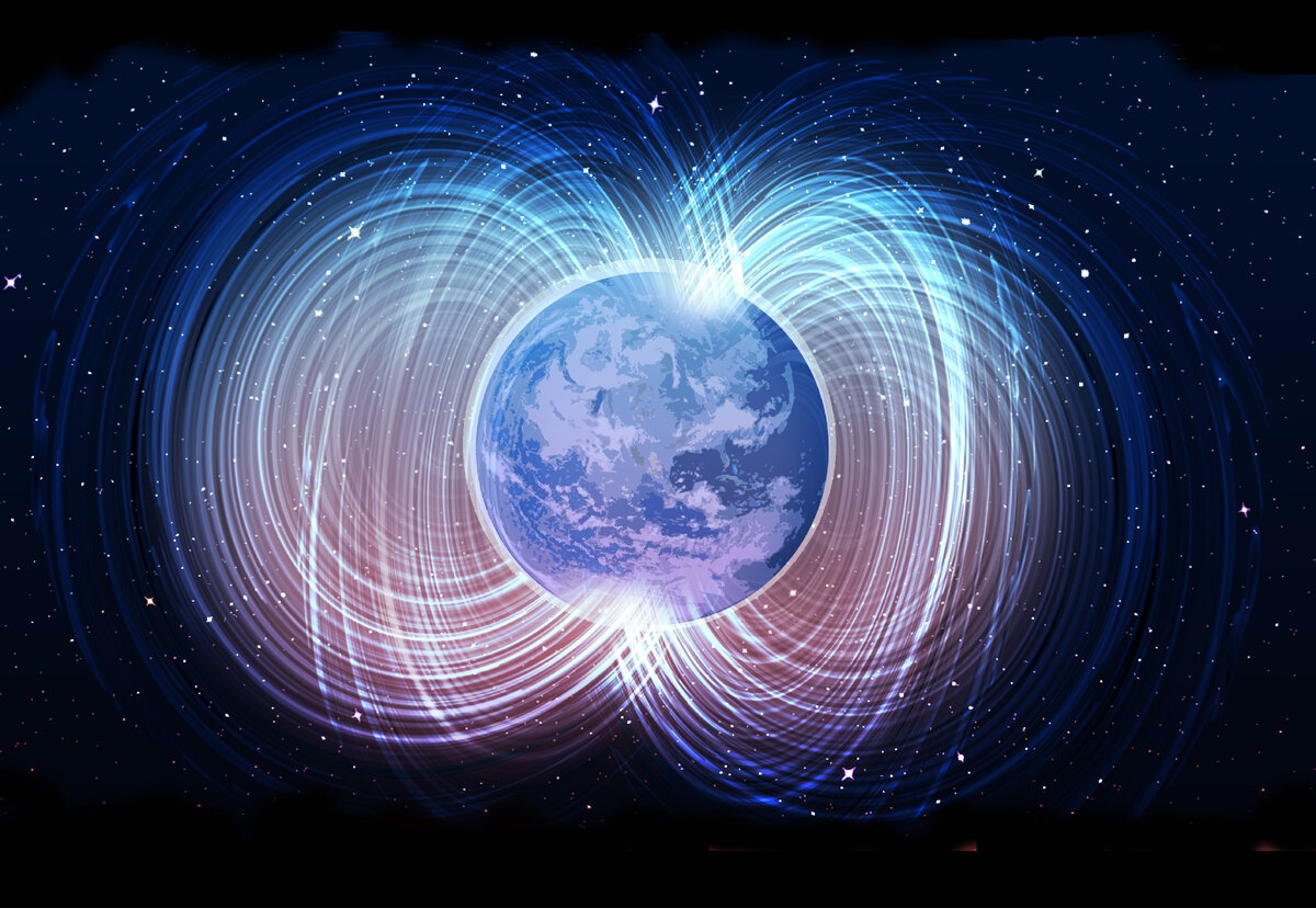 Магнитное поле Земли — это силовое поле, образующееся от внутреннего ядра Земли.