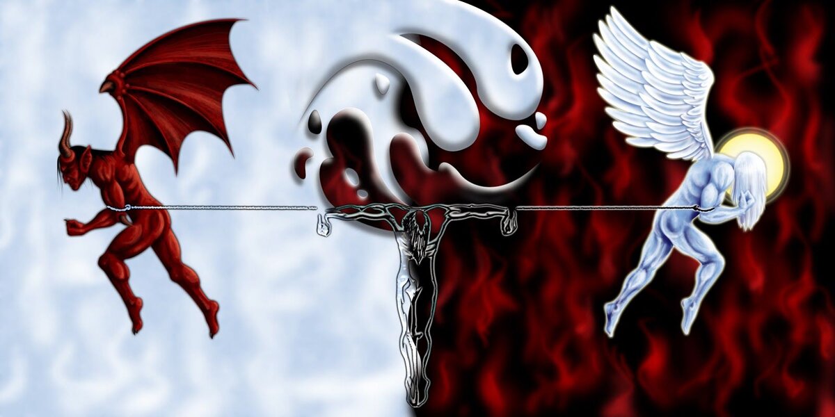 рисунок с сайта  enmerkar.com   #добро и зло  #черное и белое 