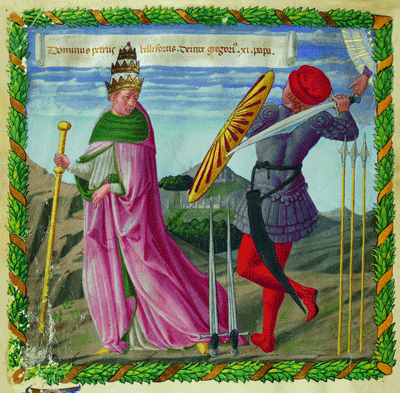 Vaticinia Pontificum, circa 1431 B. L. Papa Gregorio XI. Fol 7v