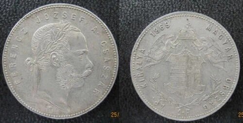 Венгерская монета 1869 г. Крест наклонен
