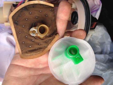 Старый и новый фильтры грубой очистки