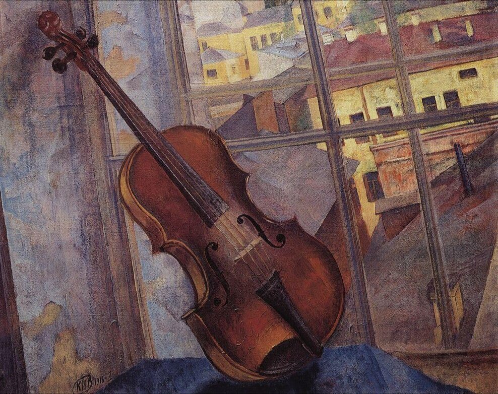 Кузьма Петров-Водкин "Скрипка", 1918, ГТГ. 