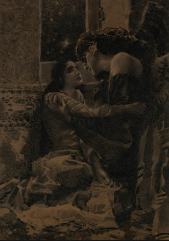 М.Врубель   "Демон и Тамара"  фото взято из широкого доступа интернета 