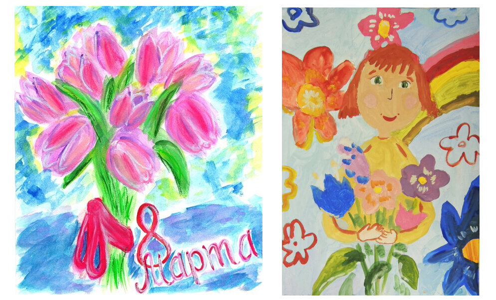 Раскраски на 8 марта для детей: скачать и распечатать | Раскраски, Открытки, Для детей