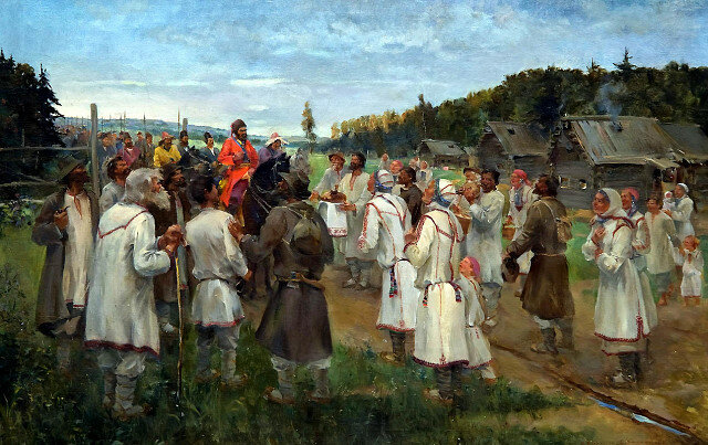                              Встреча Пугачева крестьянами. ( Из открытых источников)