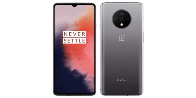 Смартфон OnePlus 7T с диагональю экрана в 6,55 дюйма, почти лишённый рамки. Типичный формат для современного флагмана